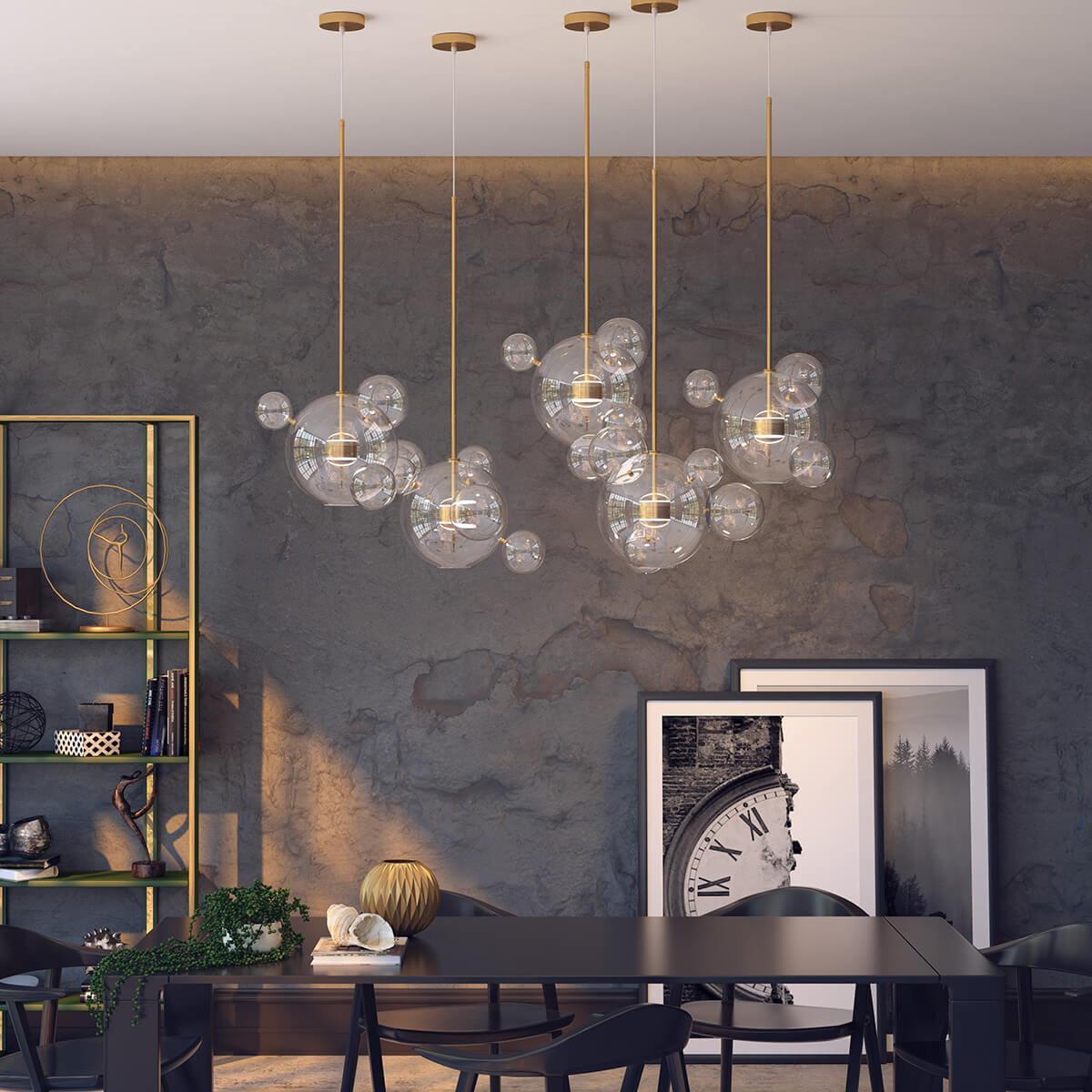 Подвесной светодиодный светильник Odeon Light Bubbles 4640/12L