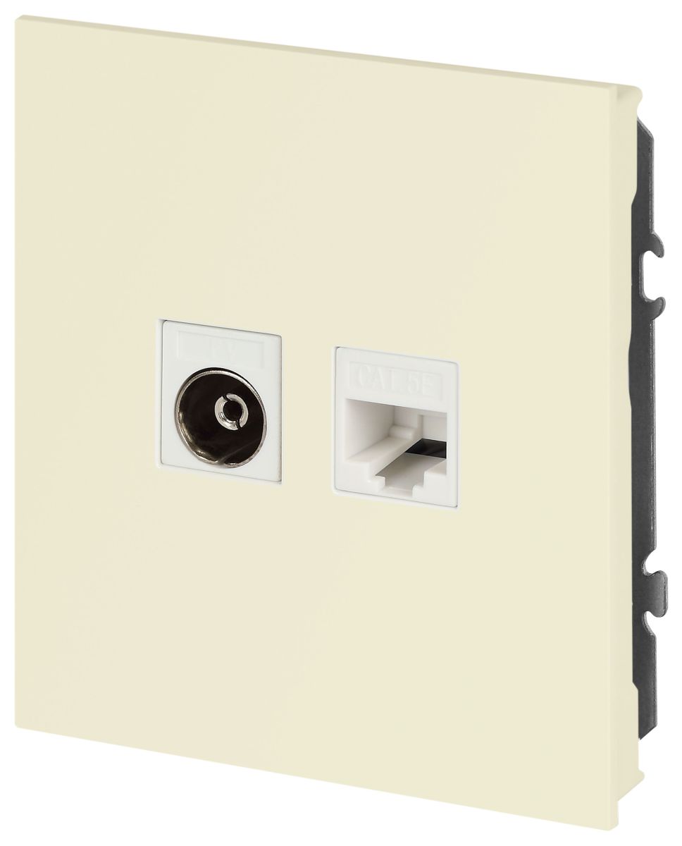 Розетка Эра Arktik 16-3110-02 комбинированная RJ45+TV слоновая кость Б0070495