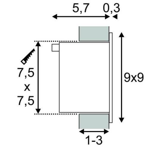 Встраиваемый светильник SLV Flat Frame Basic 112732