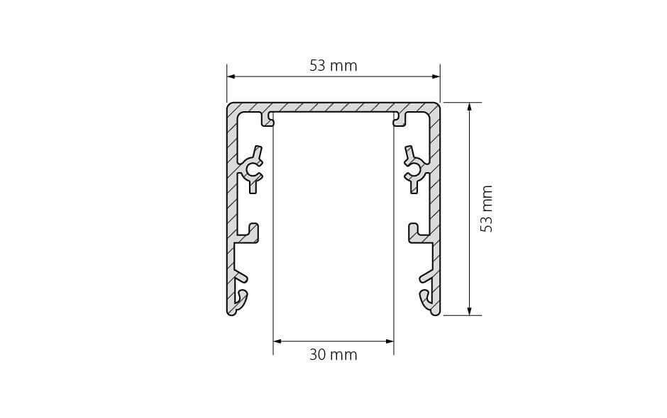 Профиль Arlight TOP-LINIA53-2000 ANOD 016989