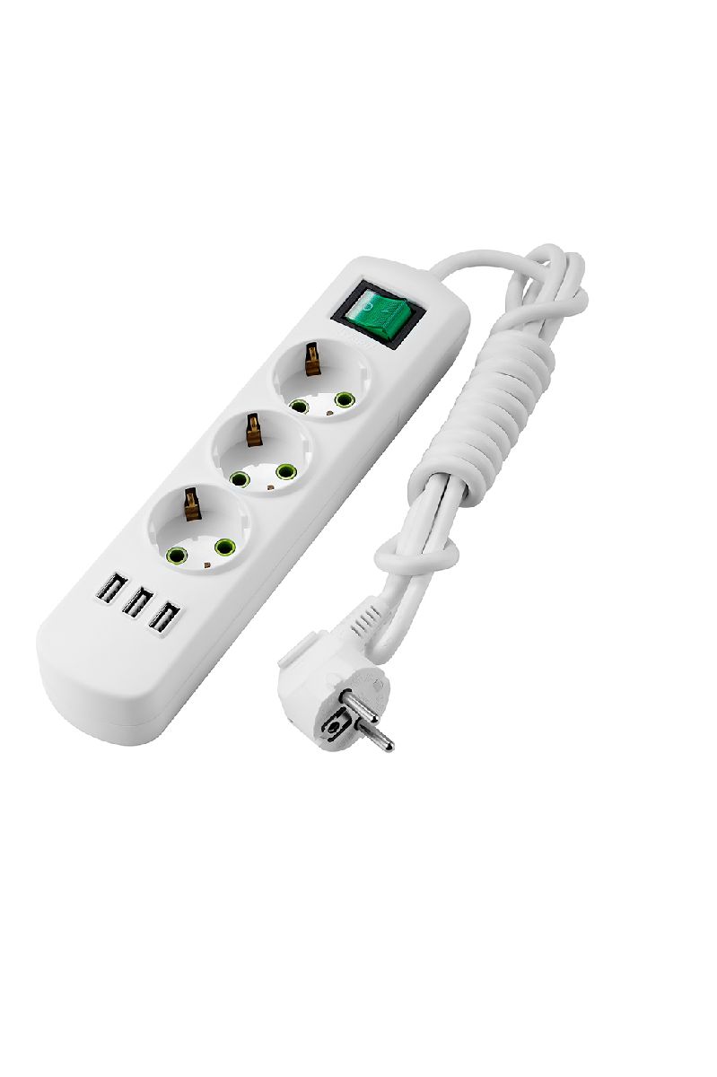 Удлинитель с/з с выключателем c USB разъемом Lezard Letitia 721-0302-302U