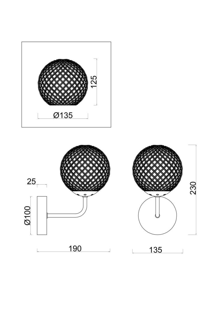 Бра Freya Navel FR8016WL-01BBS