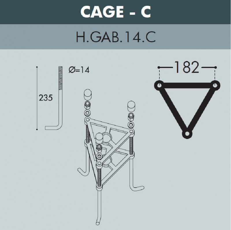 Садовый светильник Fumagalli Giorgio 4P2.362.G10.AYF1R