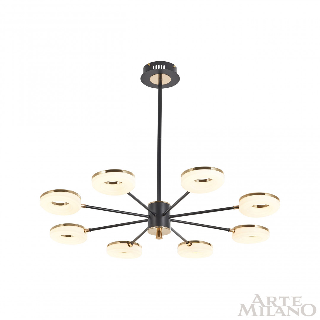 Люстра на штанге Arte Milano Ferrara 277499/8 BK/GD
