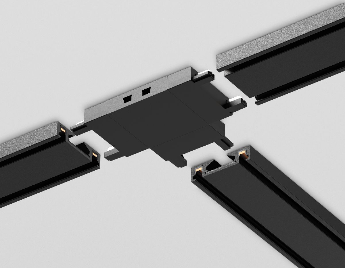 Коннектор T-образный для шинопровода Ambrella Light Magnetic Ultra Slim Track System GV1122