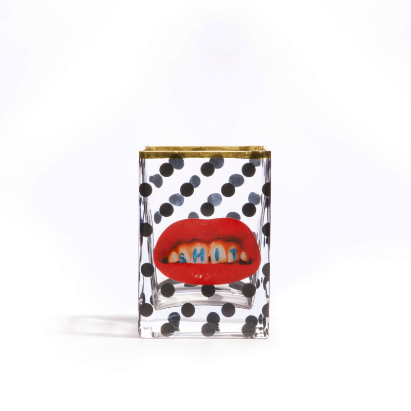 Ваза Shit Pois Small Seletti Toiletpaper Glass Vase 14120