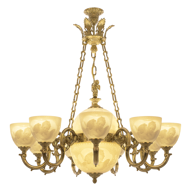 Подвесная люстра Bohemia Ivele Crystal Verona 72003P/9/210 G P1 U Angel Y8 FA4M