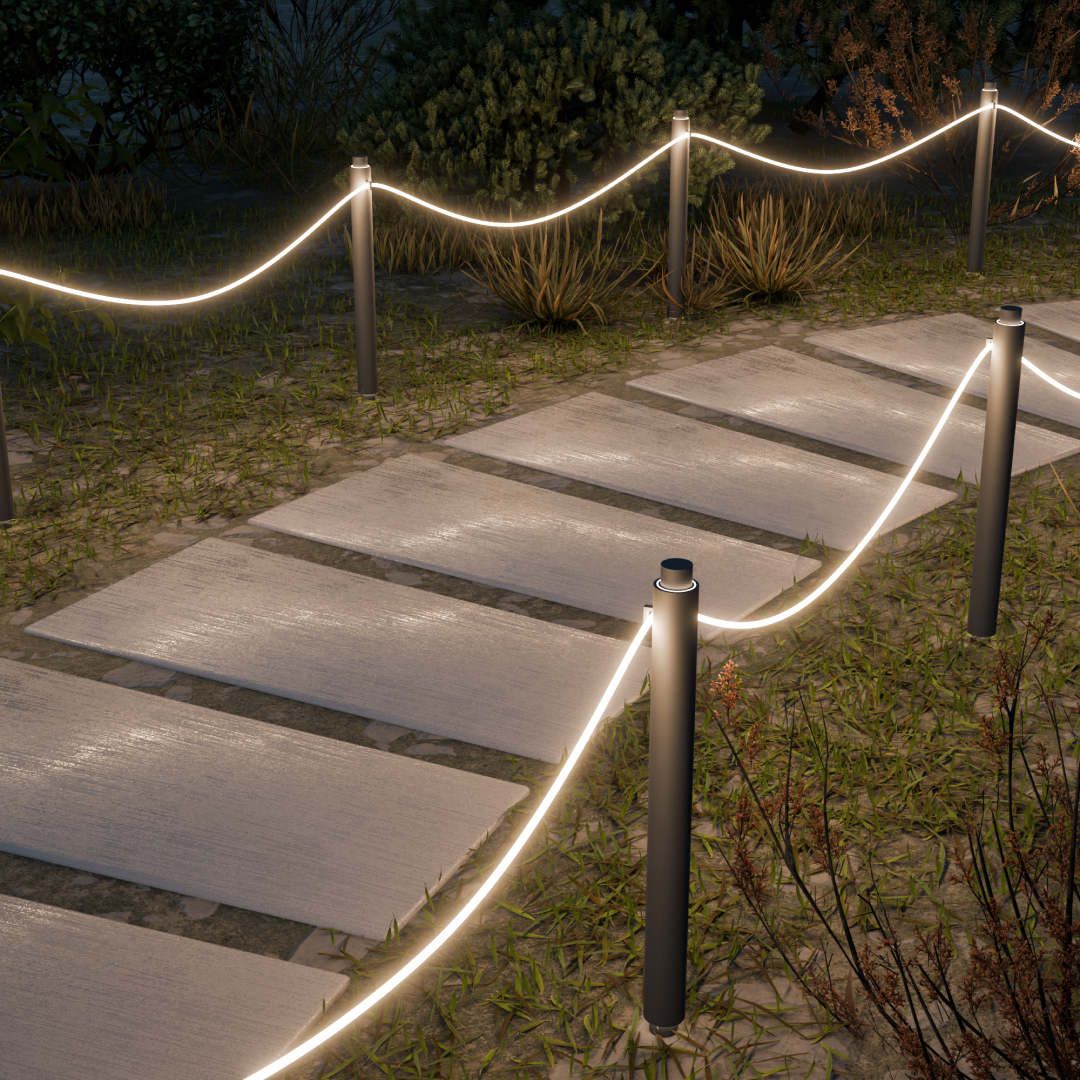 Комплект светодиодного неона Apeyron 220В, 6Вт/м, 300лм/м, 3000К, smd 2835, 144д/м 10м, IP65, с аксессуарами (сетевой шнур, заглушка, крепеж - 10шт) 10-113