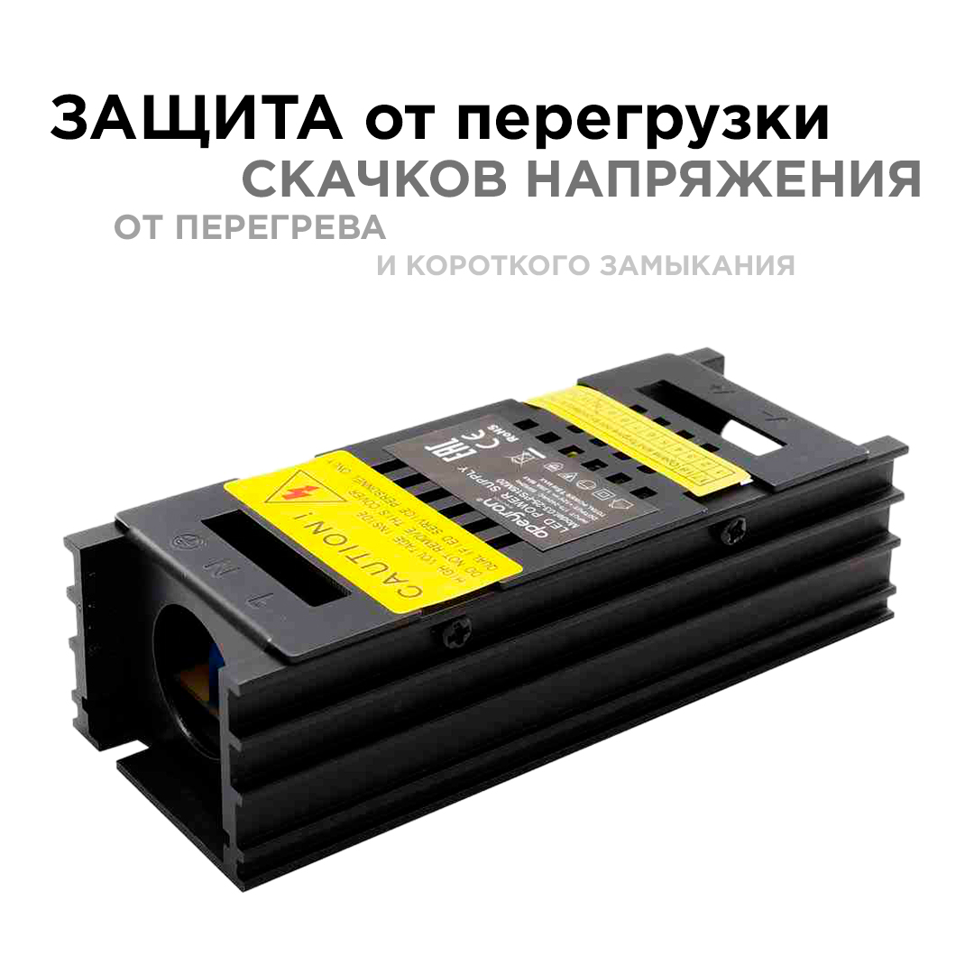 Блок питания (слим) Apeyron 15Вт DC12В 1.25А IP20 03-25
