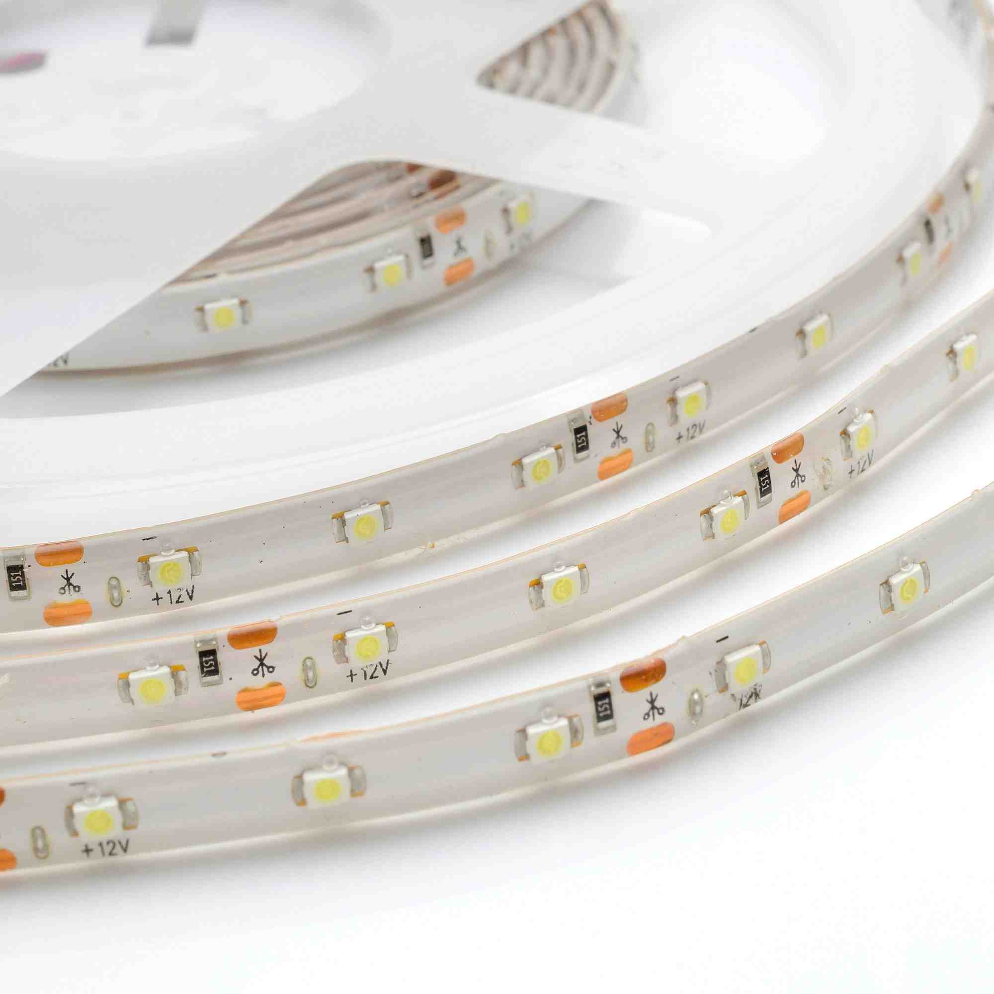 Светодиодная лента Apeyron 12В СТ 4,8Вт/м smd3528, 60д/м IP65 280Лм/м 5м 6500К 00-08