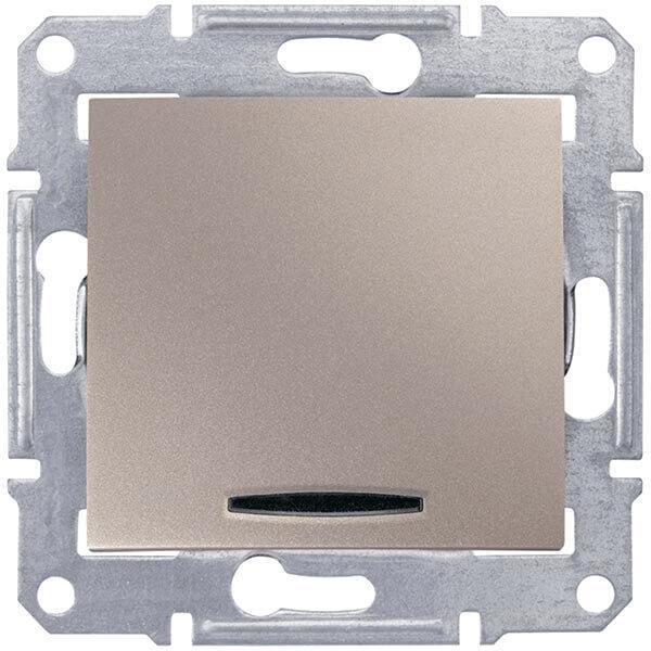 Переключатель одноклавишный с синей подсветкой Schneider Electric Sedna 10A 250V SDN1500168