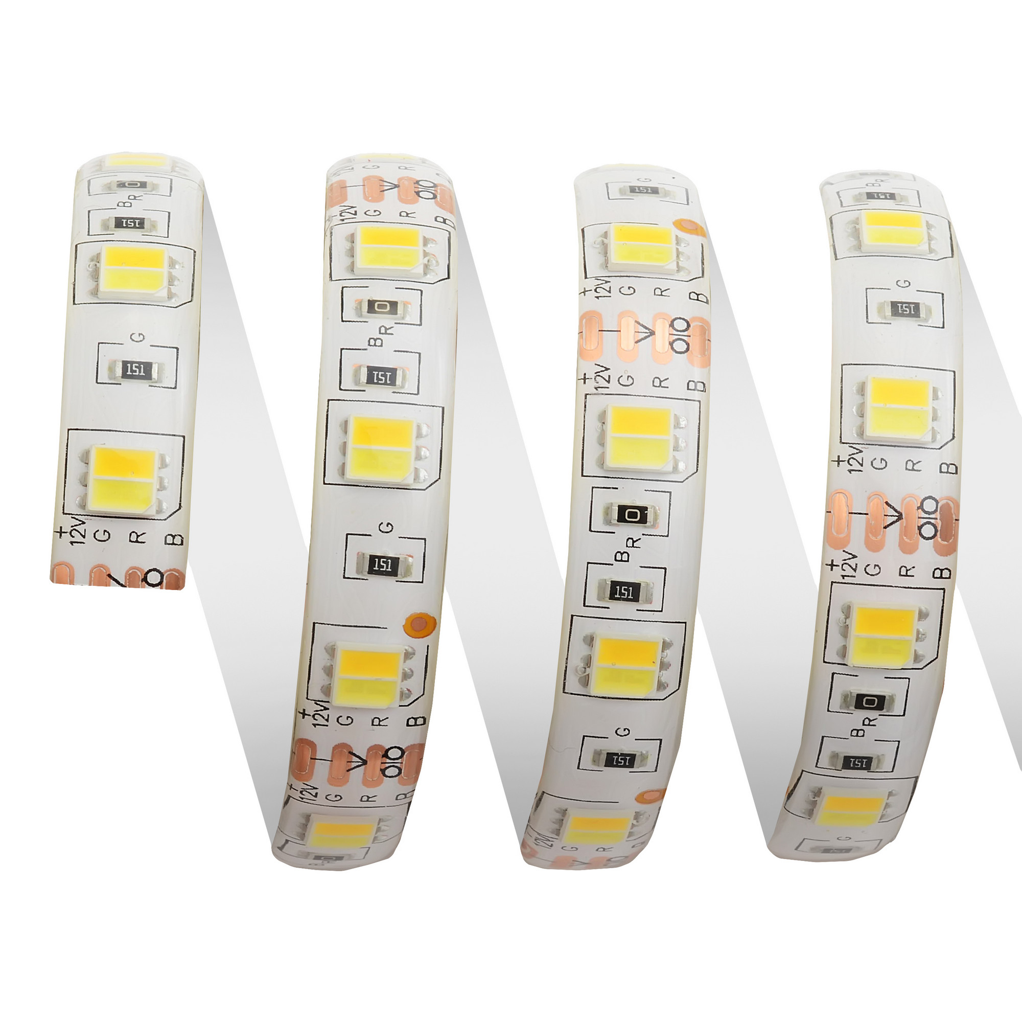 Светодиодная лента Apeyron 12В СТ 14,4Вт/м smd5050 60д/м IP65 700Лм/м 5м 3000К+6500К 00-117