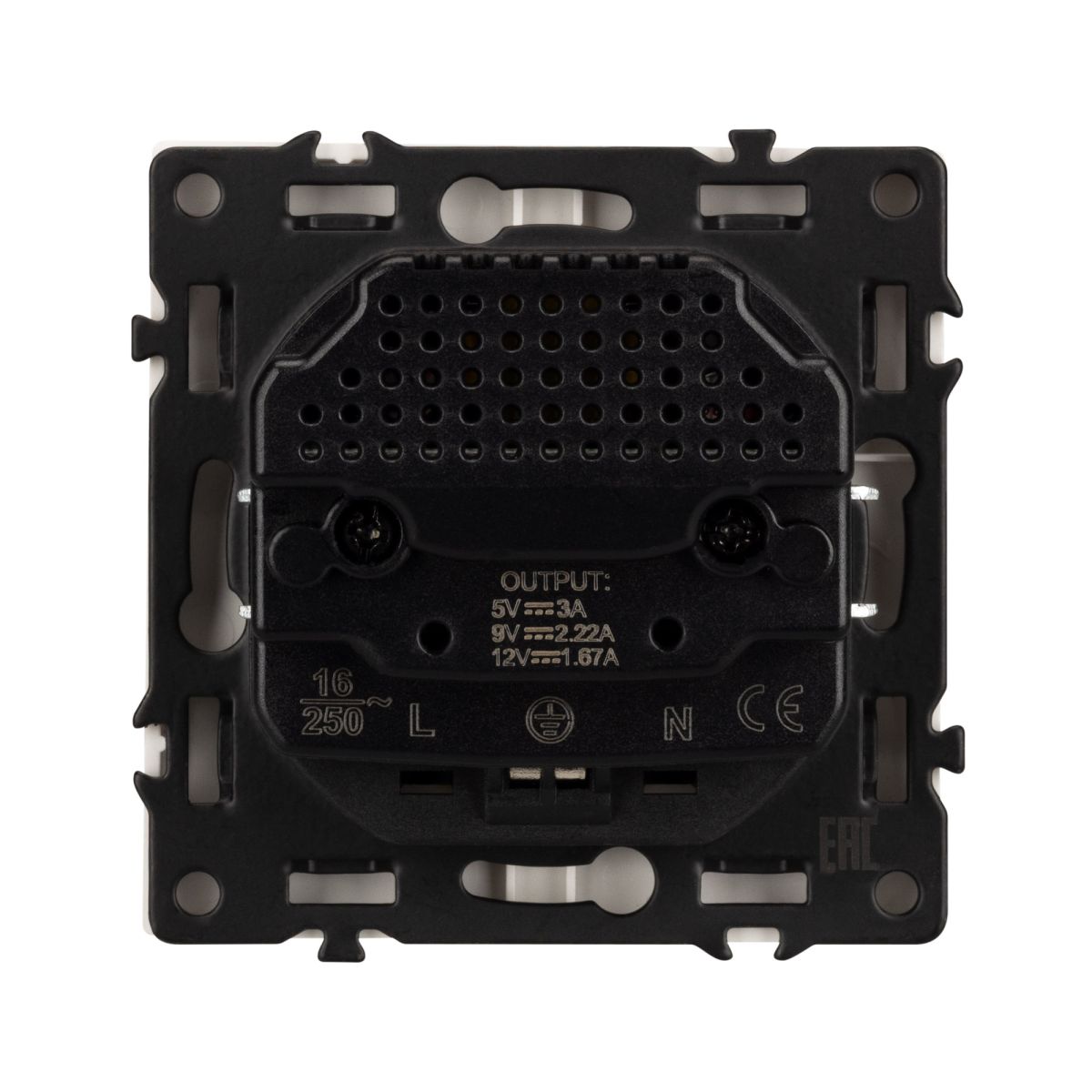 Механизм розетки с USB зарядкой Arlight  SCT-NOBE-MUAC-SFPL-CA (230V, 16A) 059444