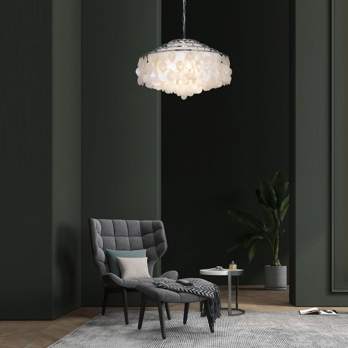 Подвесная люстра Eurosvet 3535/6 хром/перламутр Smart 00000065834