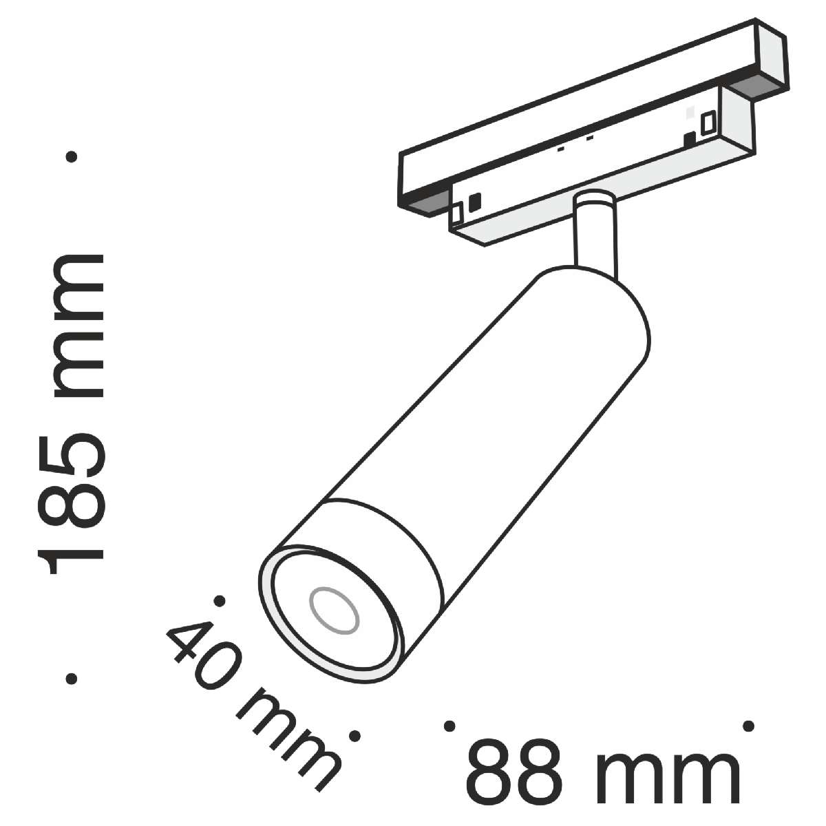 Трековый светильник Maytoni Track lamps TR019-2-7W3K-B
