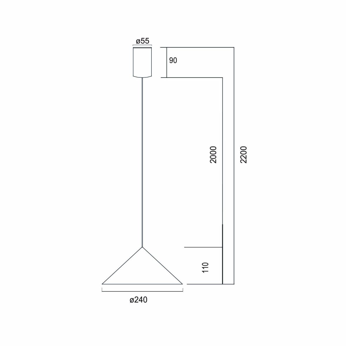 Подвесной светильник Mantra Cono 9453