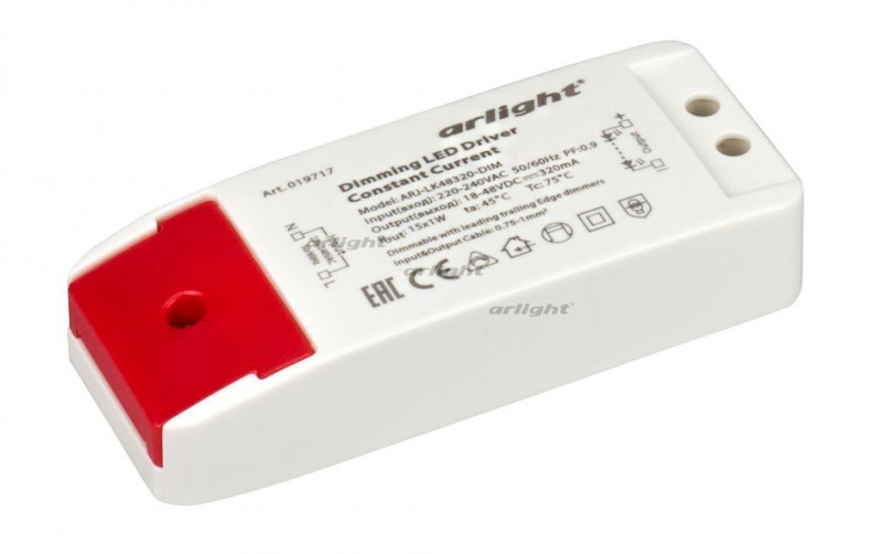 Блок питания Arlight ARJ-LK48320-DIM (15W, 320mA, PFC, Triac) 019717