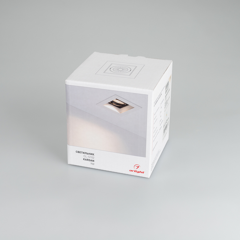 Встраиваемый светильник Arlight CL-SNODO-LUM-S102x102-9W Day4000 (WH-BK, 38 deg) 039275