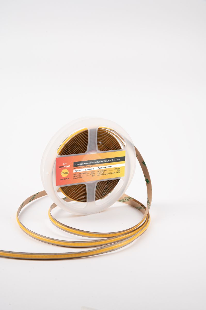 Светодиодная лента LEDS POWER COB FC 528/м (10Вт/м) 24В теплая 007380