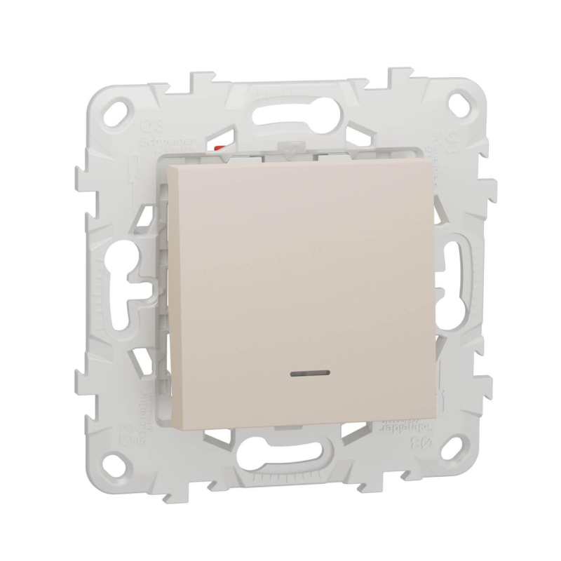 Переключатель одноклавишный перекрестный с подсветкой Schneider Electric Unica New NU520544N