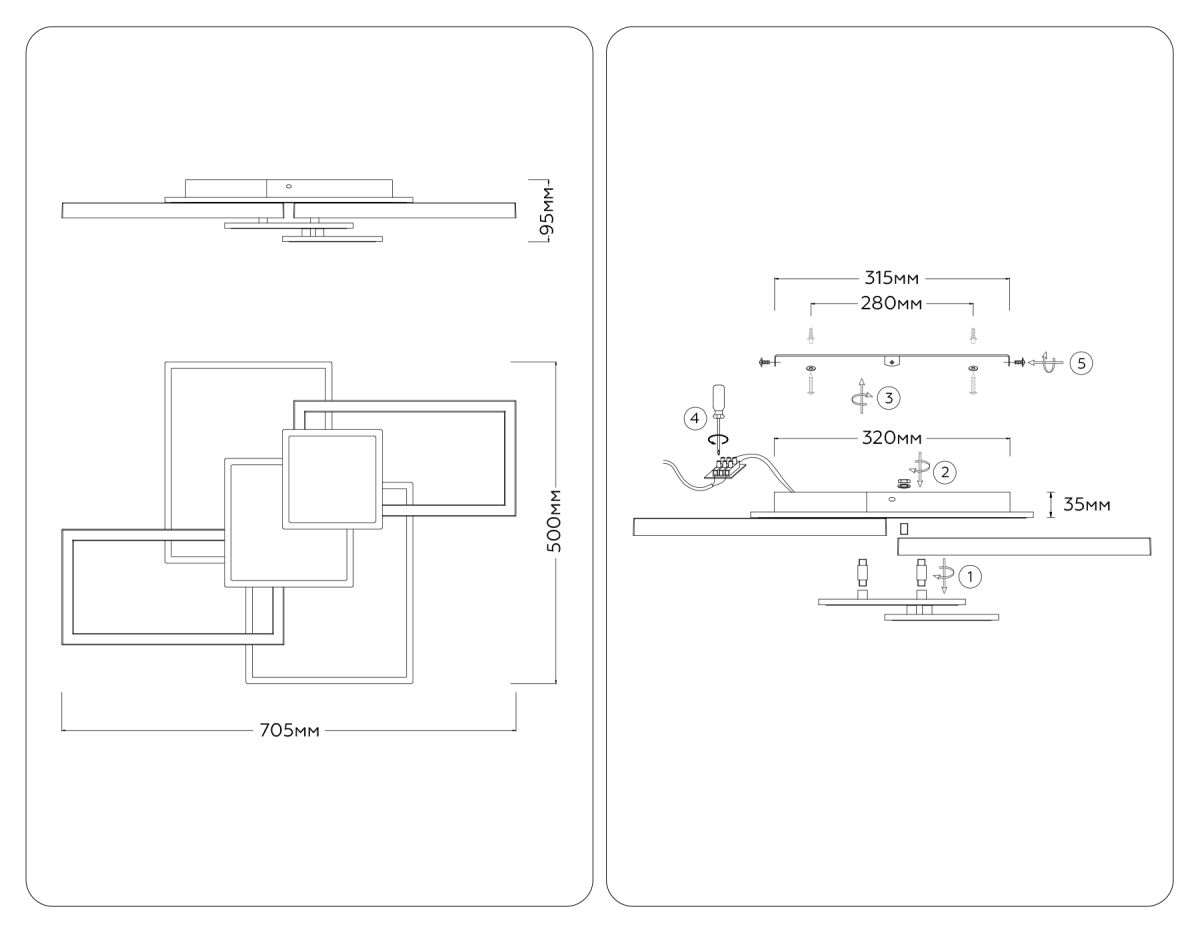 Потолочный светильник Ambrella Light Acrylica Disk FA1032
