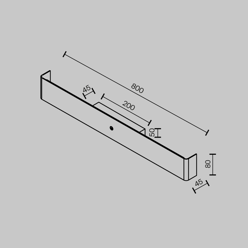 Настенный светильник Maytoni Bracket MOD492WL-L16BK
