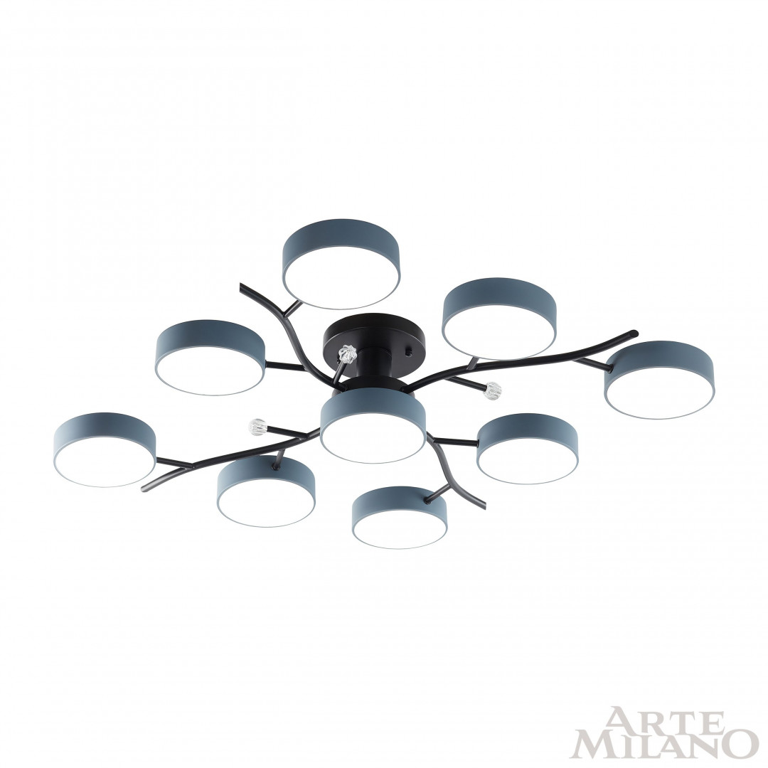 Потолочная люстра Arte Milano Ferrara 256606/8+1 Bk/Gr