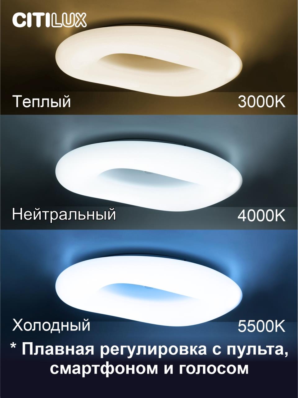 Потолочная люстра Citilux Стратус Смарт CL732A800G