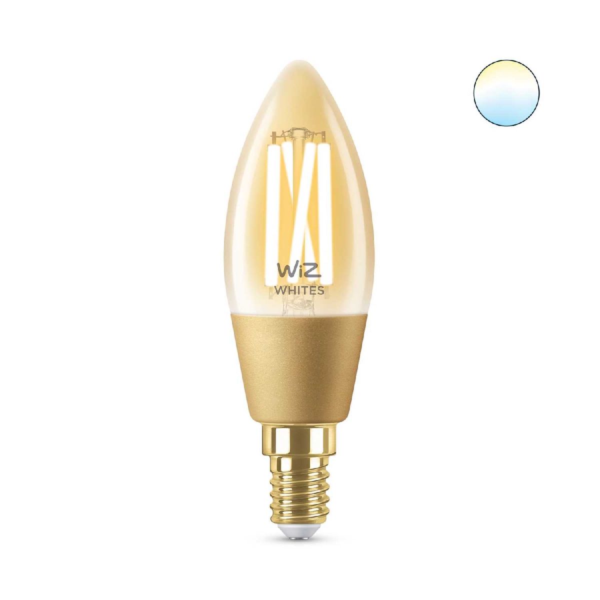 Умная светодиодная лампа Wiz Wi-Fi BLE25WC35E14920-50Amb1PF/6 E14 4,9W 2000/5000K 929003017701