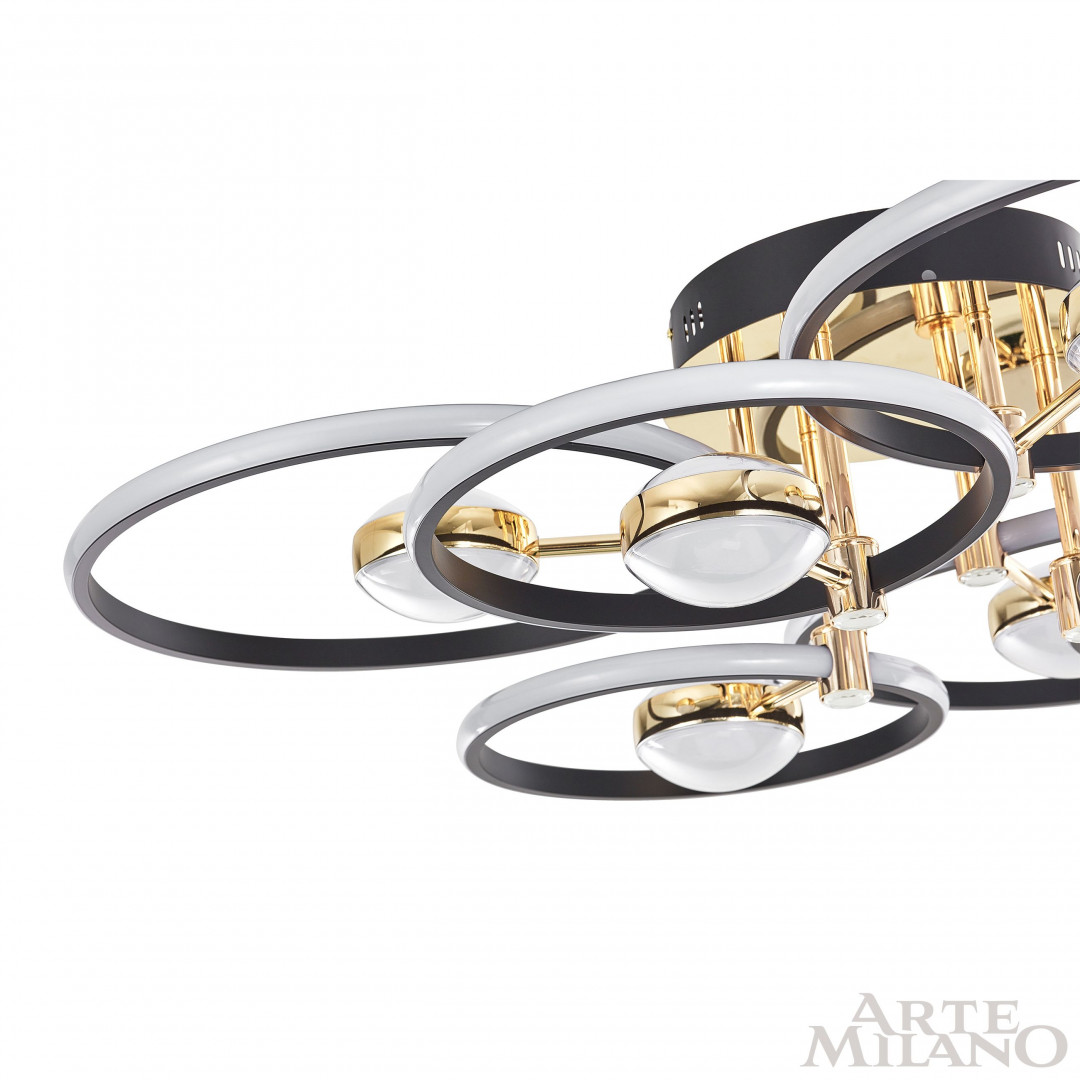 Потолочный светильник Arte Milano Ferrara 276140/6+6 BK/GD