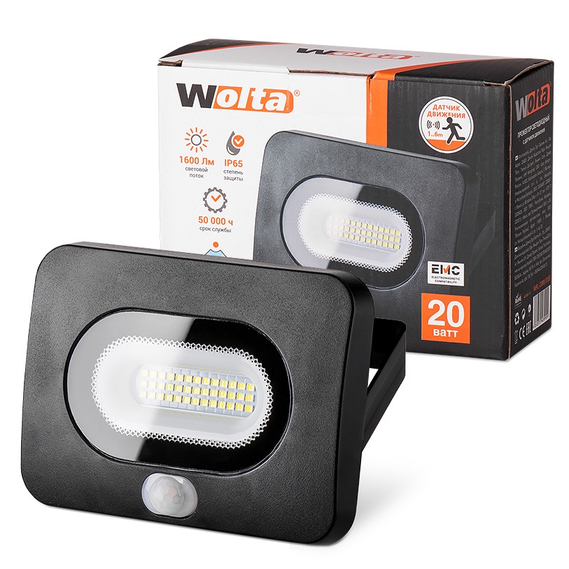 Прожектор светодиодный Wolta WFL-20W/05s