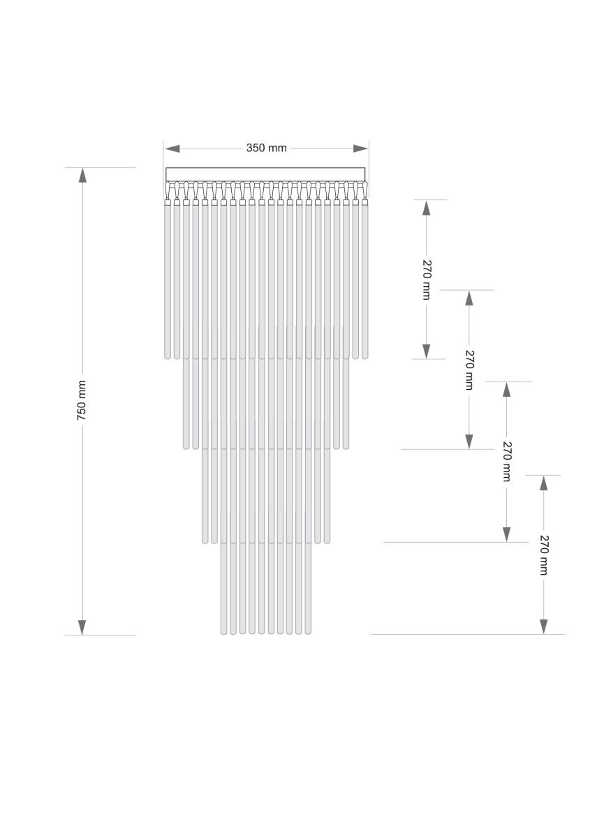 Каскадная люстра Kutek Filago FIL-PLM-7(P)350/270