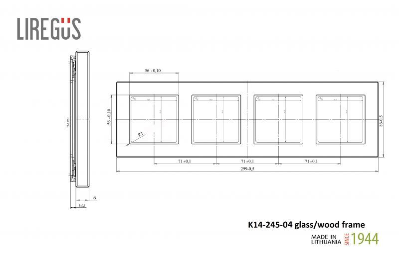 Рамка четырехместная Liregus Epsilon 28-2274
