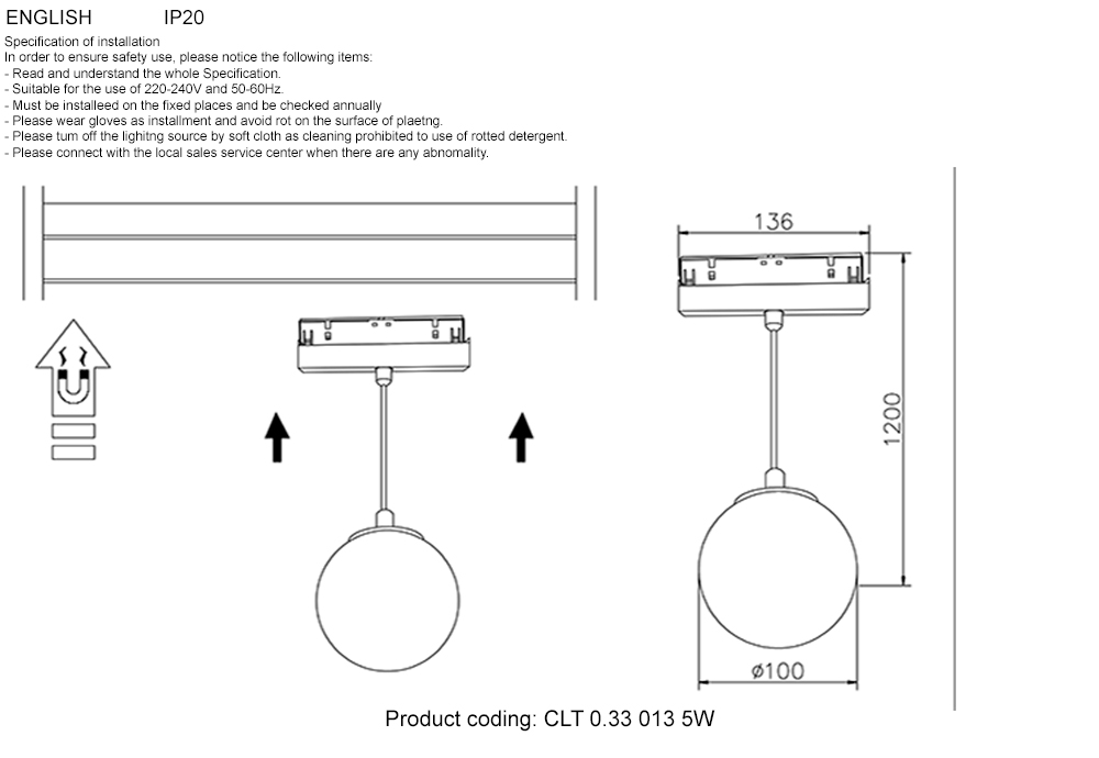 Трековый магнитный светильник Crystal Lux Space CLT 0.33 013 5W BL 4000K