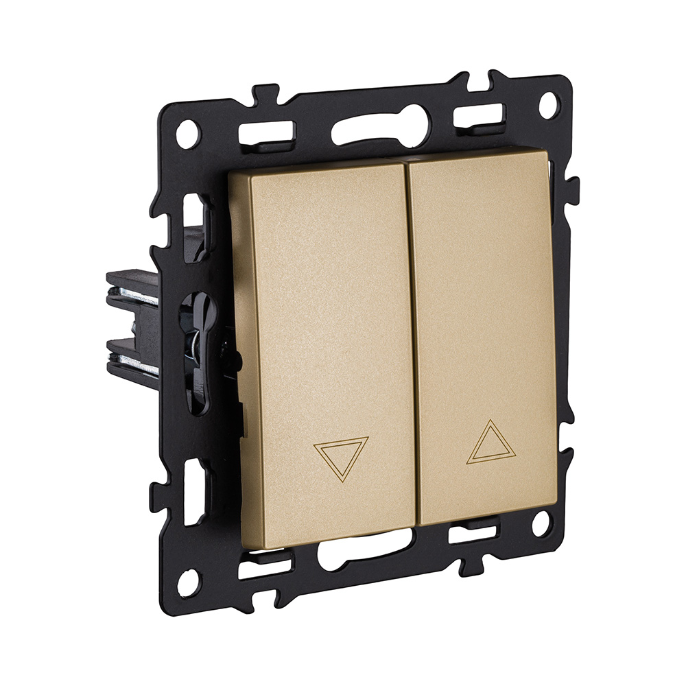 Механизм управления жалюзи 2-клавишный, золотой Kollinger Asthetik AS-013GD