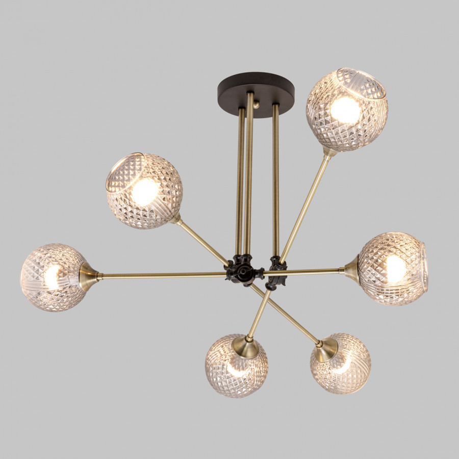 Потолочная люстра IMEX MD.5299-6-S-AB+BK