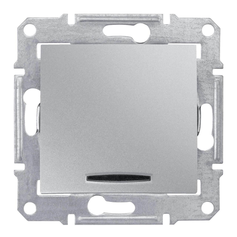 Выключатель одноклавишный с красной подсветкой Schneider Electric Sedna 10A 250V SDN0400360