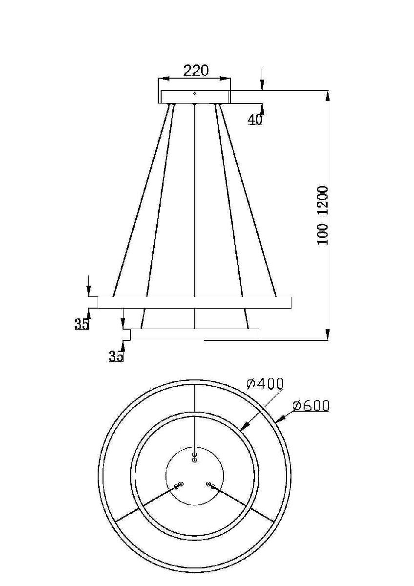 Подвесной светильник Maytoni Rim MOD058PL-L55W3K