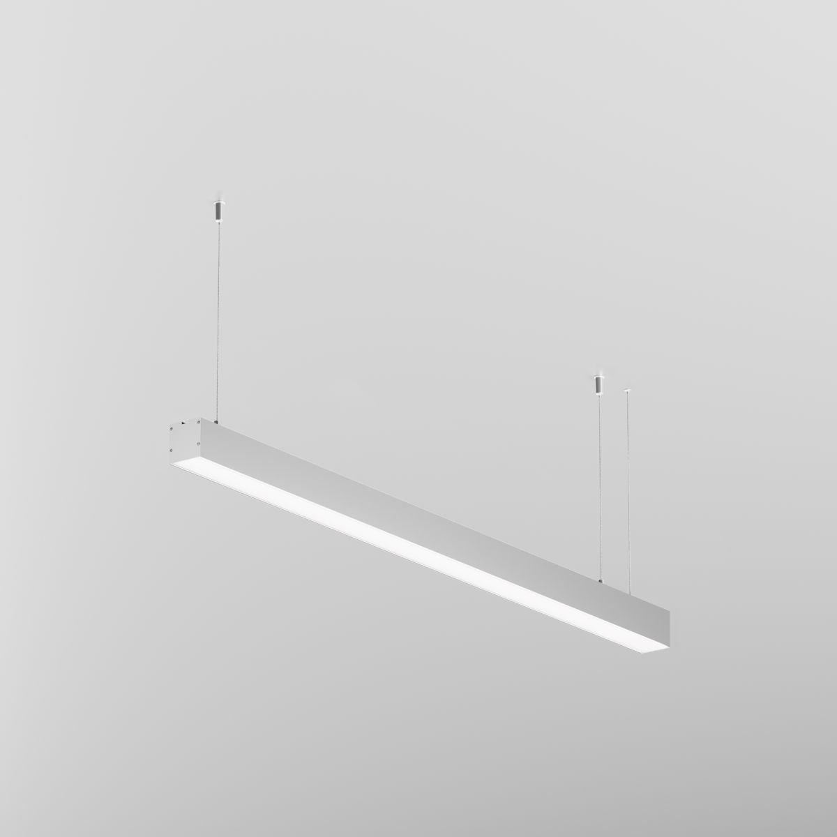 Линейный подвесной светильник офисный Maytoni Technical 3000K 50x50 (Серебро, 1 м) LL312019