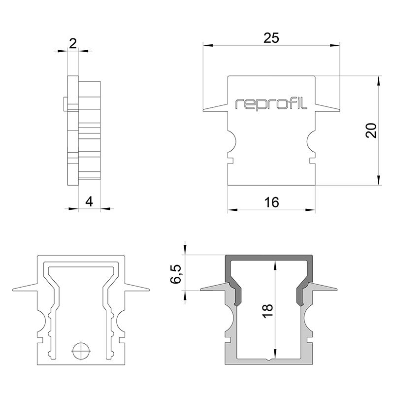 Торцевая заглушка (2 шт.) Deko-Light H-ET-02-10 979062