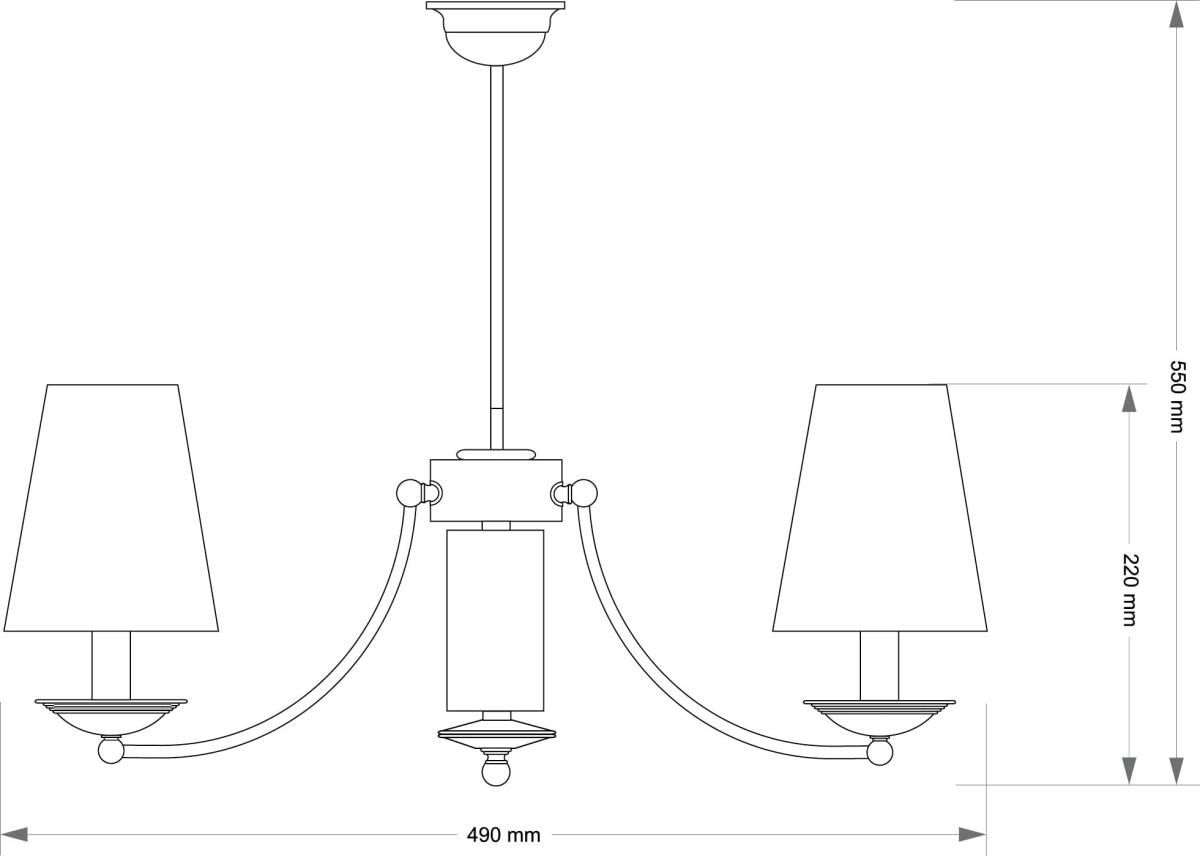 Люстра на штанге Kutek N Lampshade N-ZW-2(P/A)