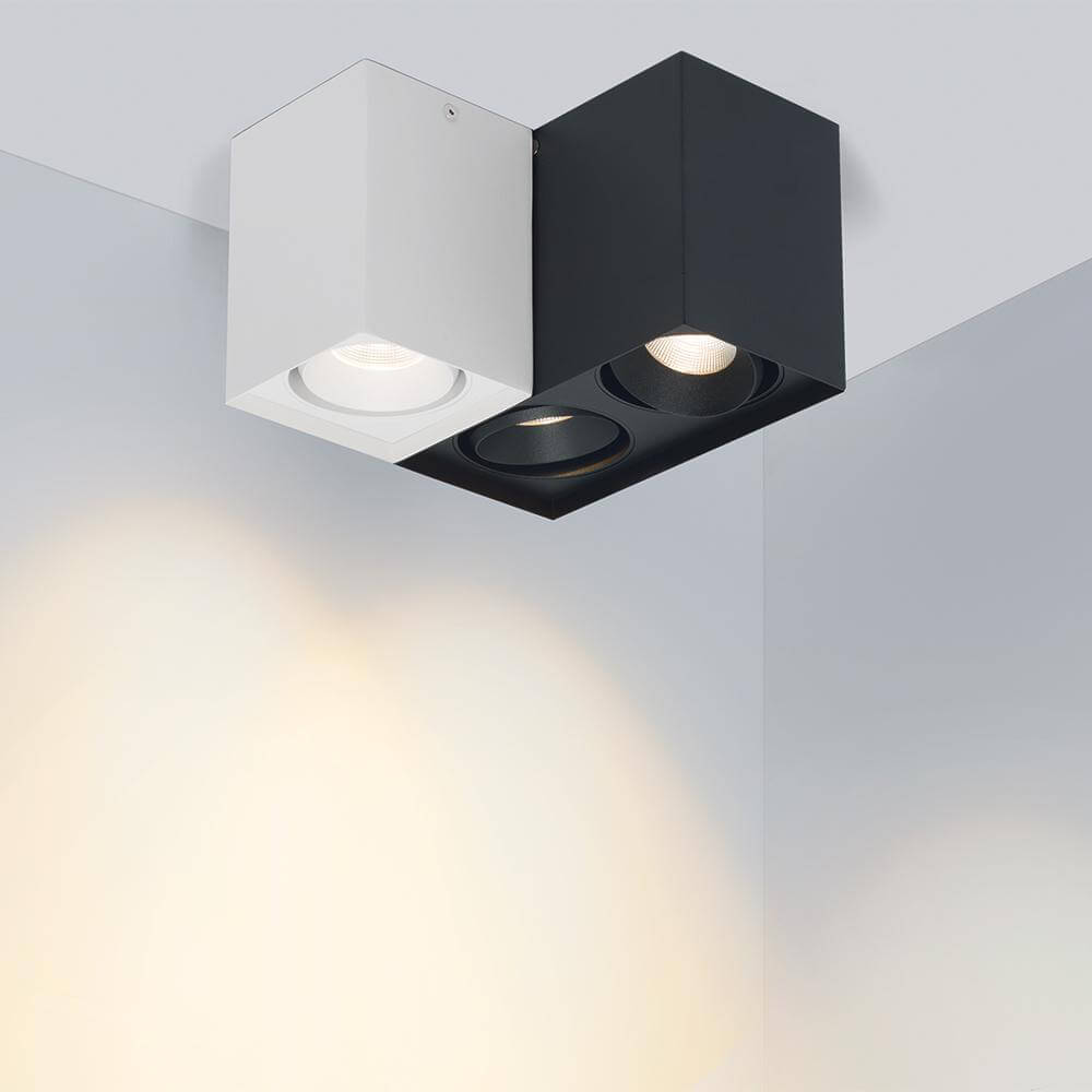 Накладной светильник Arlight SP-CUBUS-S100x100BK-11W Warm White 023082
