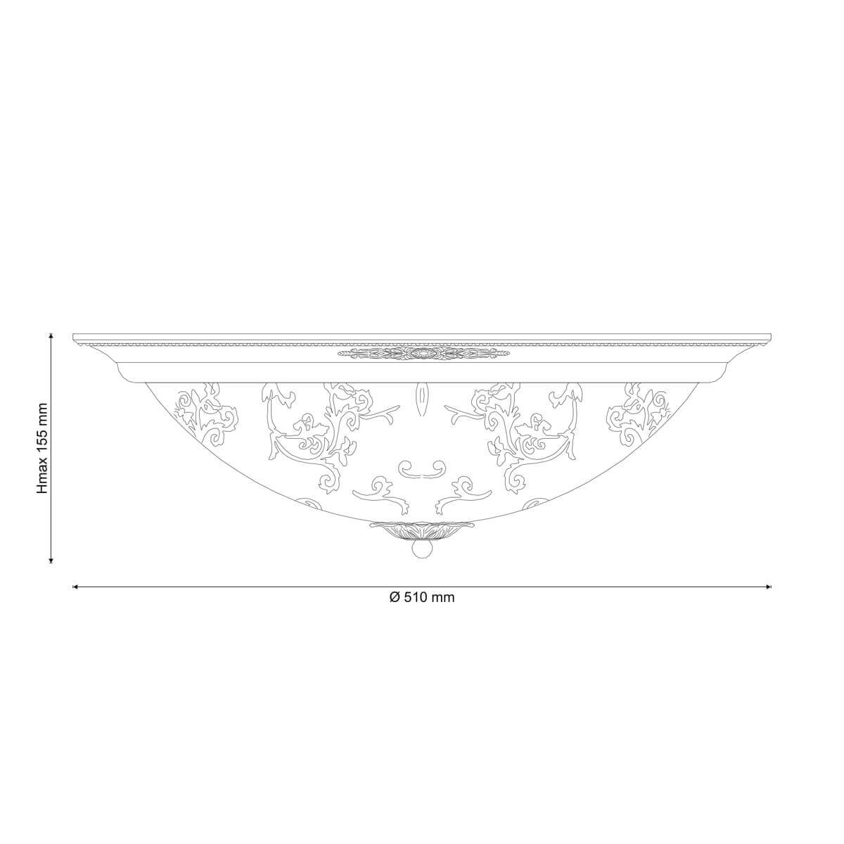 Потолочный светильник стеклянный Lucia Tucci Lugo 142.6 R50 White УЦ