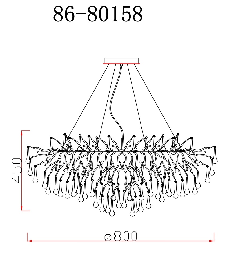Подвесная люстра Garda Decor 86-80158