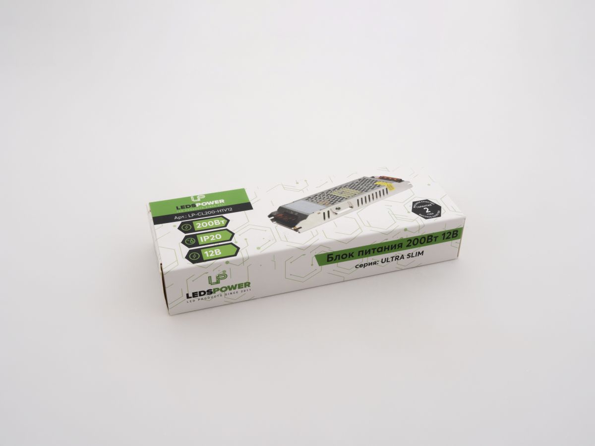 Блок питания LEDS POWER 100Вт 12В IP67 алюминий SLIM 003085
