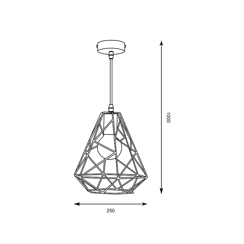 Подвесной светильник Zumaline ROD HP1463-BL