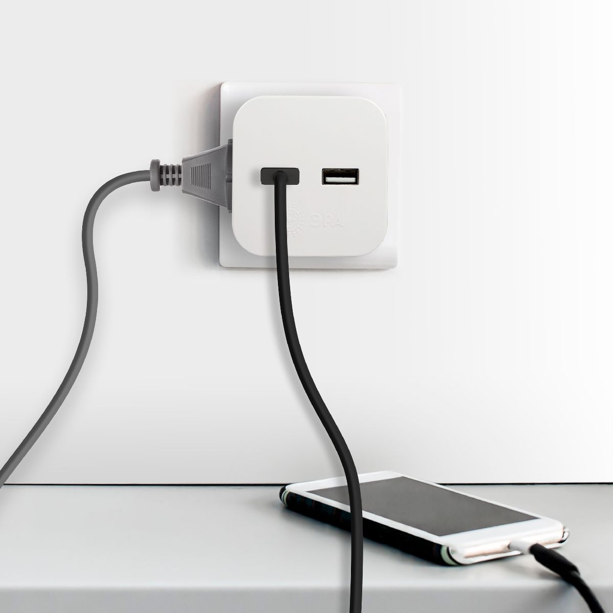 Разветвитель электрический Эра SP-2-USB-W Б0049531