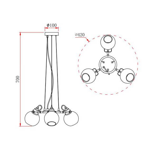 Подвесная люстра Rivoli Agnesa 4056-203 Б0047312