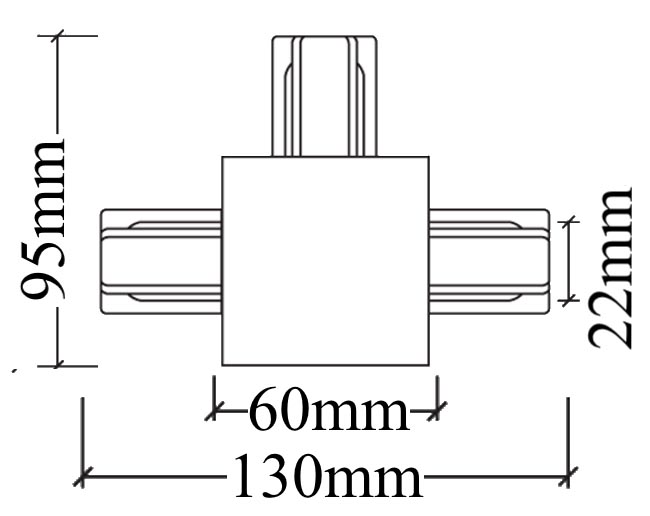Коннектор Т-образный Crystal Lux CLT 0.2211 02 BL