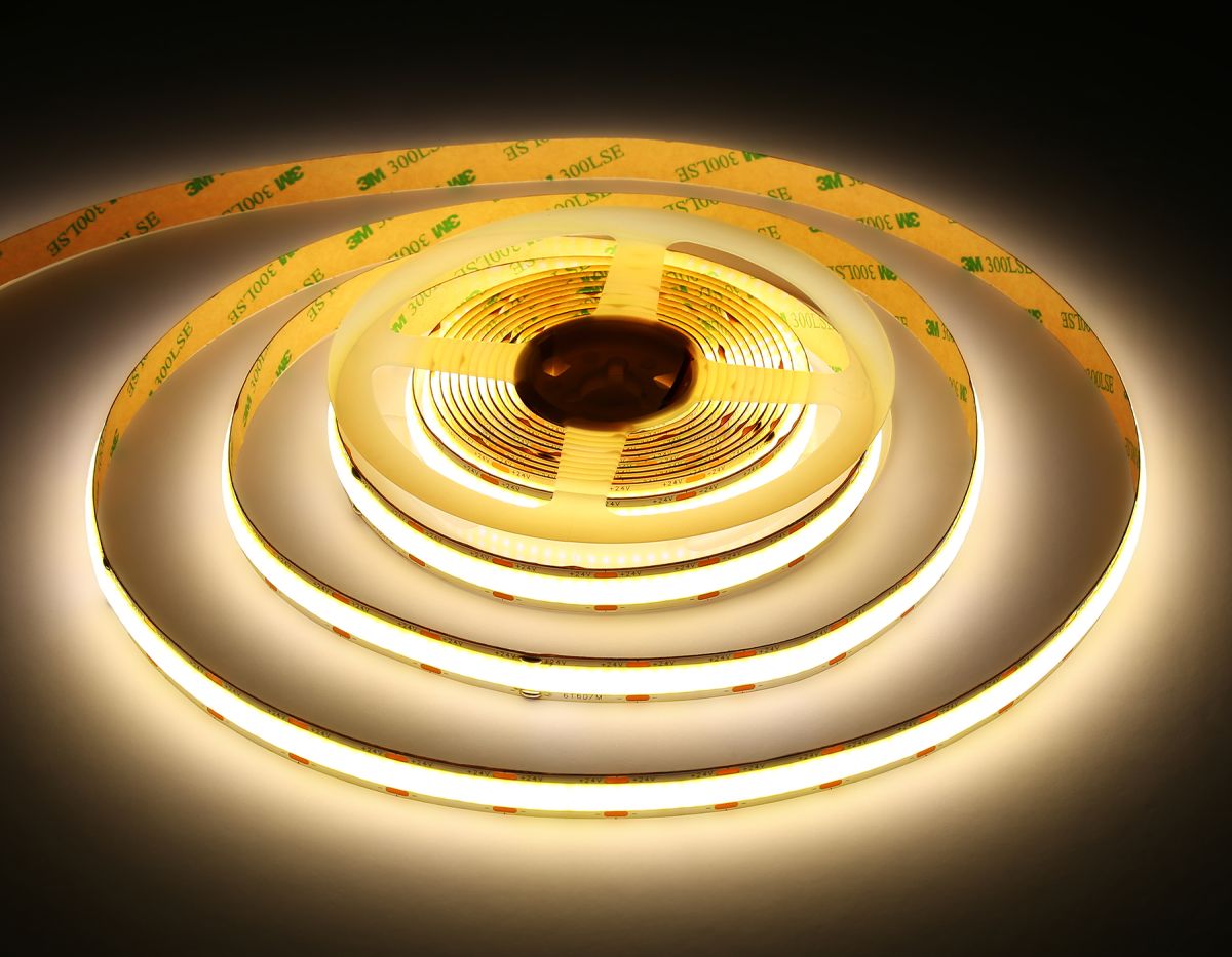 Светодиодная лента Ambrella Light Illumination COB 616Led/19W m/ 24V IP20 4500K/ 5m*12mm*2mm (2 конт.) GS4802